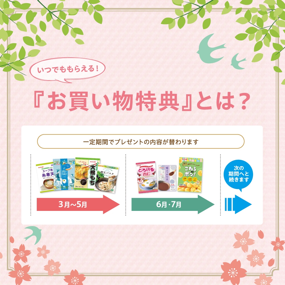 春夏のお買い物特典